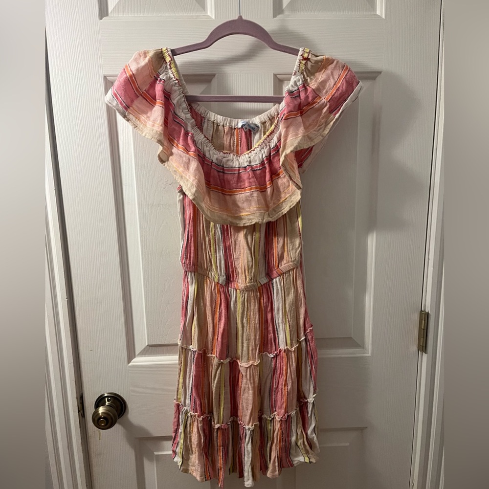 Women’s off the shoulder striped dress